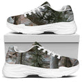 Jungle Hunting Camouflage Print White Chunky Shoes