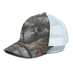 Jungle Hunting Camouflage Print White Mesh Trucker Cap