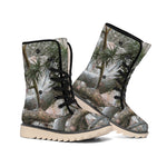 Jungle Hunting Camouflage Print Winter Boots