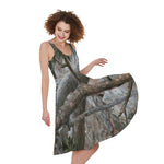 Jungle Hunting Camouflage Print Women's Sleeveless Dress