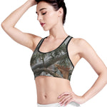 Jungle Hunting Camouflage Print Women's Sports Bra