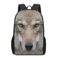 Jungle Wolf Print 17 Inch Backpack