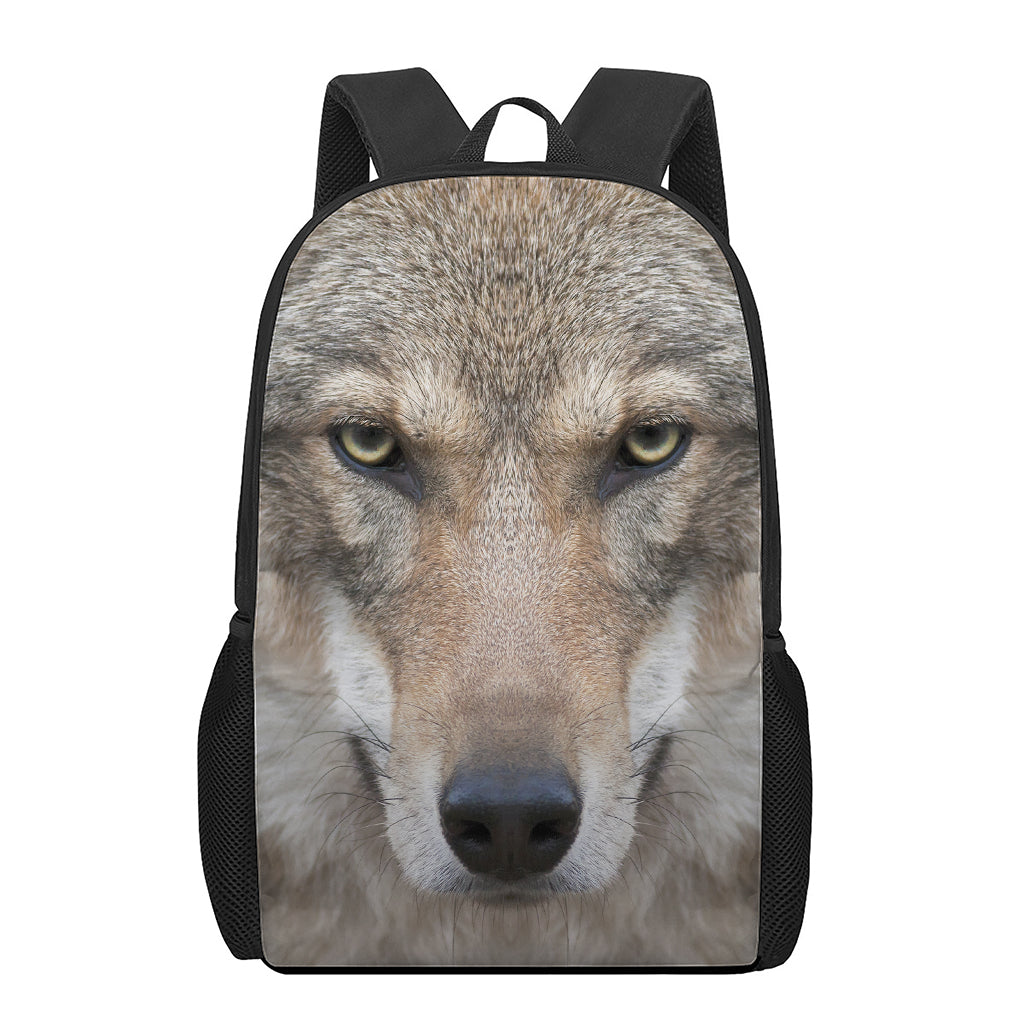 Jungle Wolf Print 17 Inch Backpack