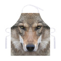 Jungle Wolf Print Adjustable Apron