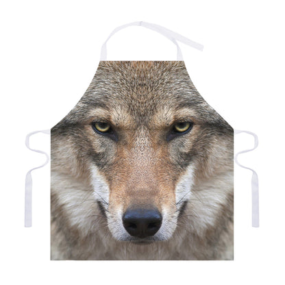 Jungle Wolf Print Adjustable Apron