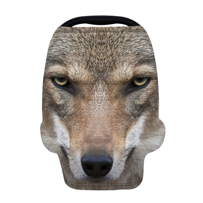 Jungle Wolf Print Baby Seat Cover