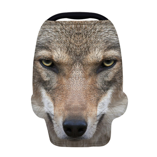 Jungle Wolf Print Baby Seat Cover