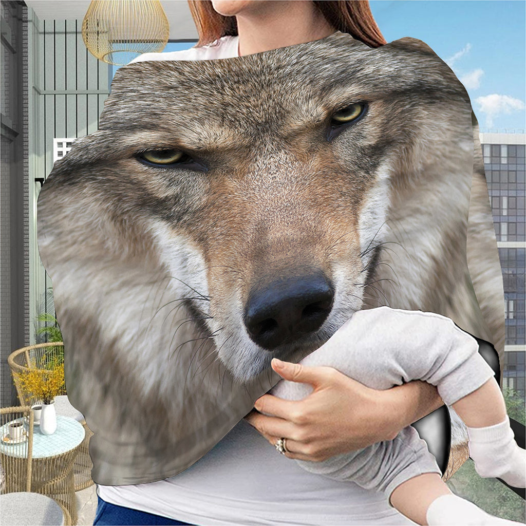Jungle Wolf Print Baby Seat Cover