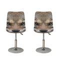 Jungle Wolf Print Bar Stool Covers