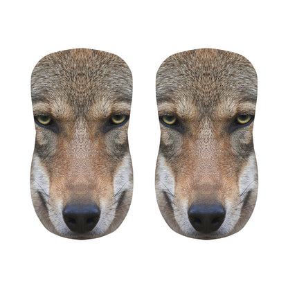Jungle Wolf Print Bar Stool Covers