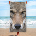 Jungle Wolf Print Beach Towel