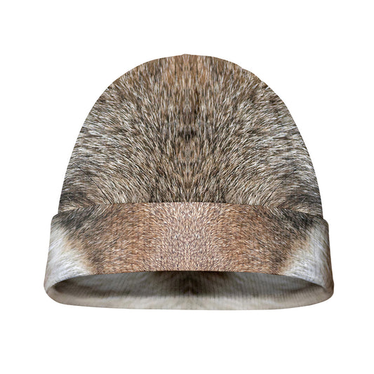 Jungle Wolf Print Beanie