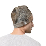 Jungle Wolf Print Beanie