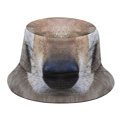 Jungle Wolf Print Bucket Hat