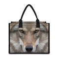 Jungle Wolf Print Canvas Tote Bag