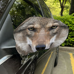 Jungle Wolf Print Car Side Mirror Covers