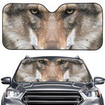 Jungle Wolf Print Car Windshield Sun Shade