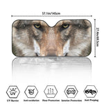 Jungle Wolf Print Car Windshield Sun Shade