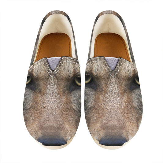Jungle Wolf Print Casual Shoes