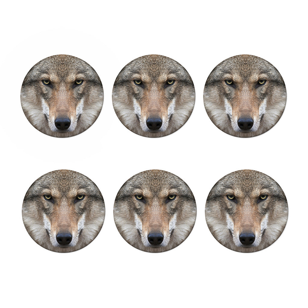 Jungle Wolf Print Coaster Set
