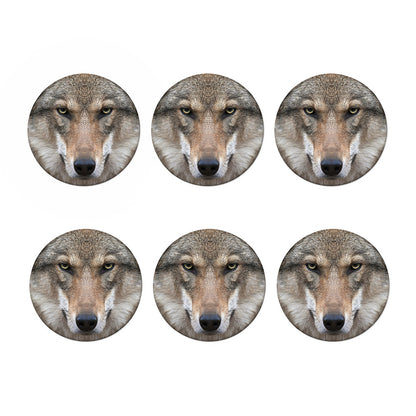 Jungle Wolf Print Coaster Set