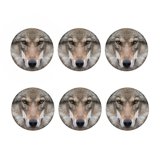 Jungle Wolf Print Coaster Set
