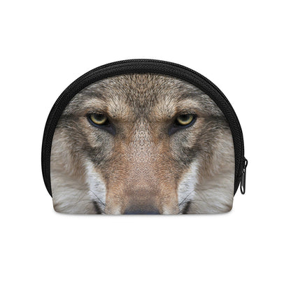 Jungle Wolf Print Coin Purse