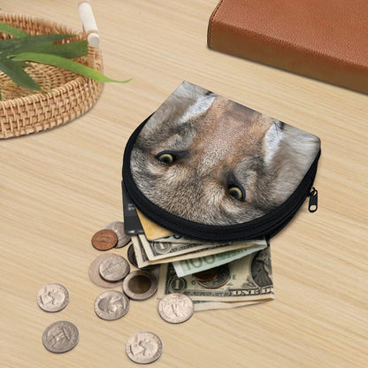 Jungle Wolf Print Coin Purse