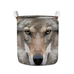 Jungle Wolf Print Collapsible Laundry Basket