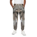Jungle Wolf Print Cotton Sweatpants