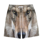 Jungle Wolf Print Cotton Shorts