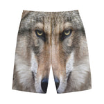 Jungle Wolf Print Cotton Shorts