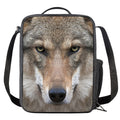 Jungle Wolf Print Crossbody Lunch Bag