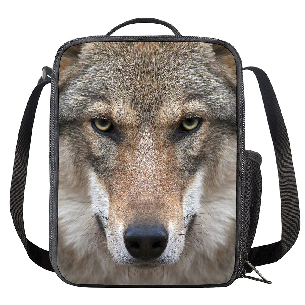 Jungle Wolf Print Crossbody Lunch Bag