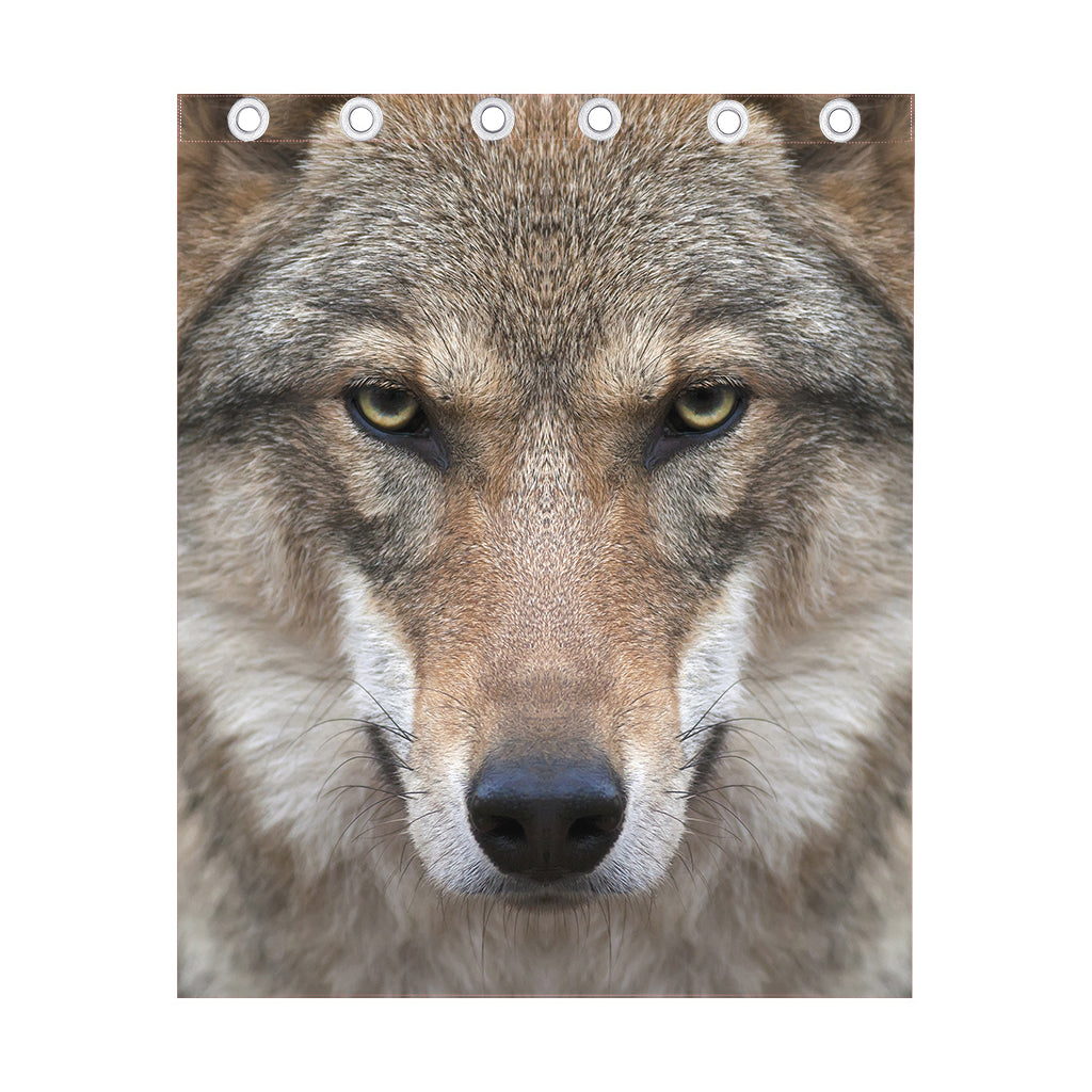 Jungle Wolf Print Curtain