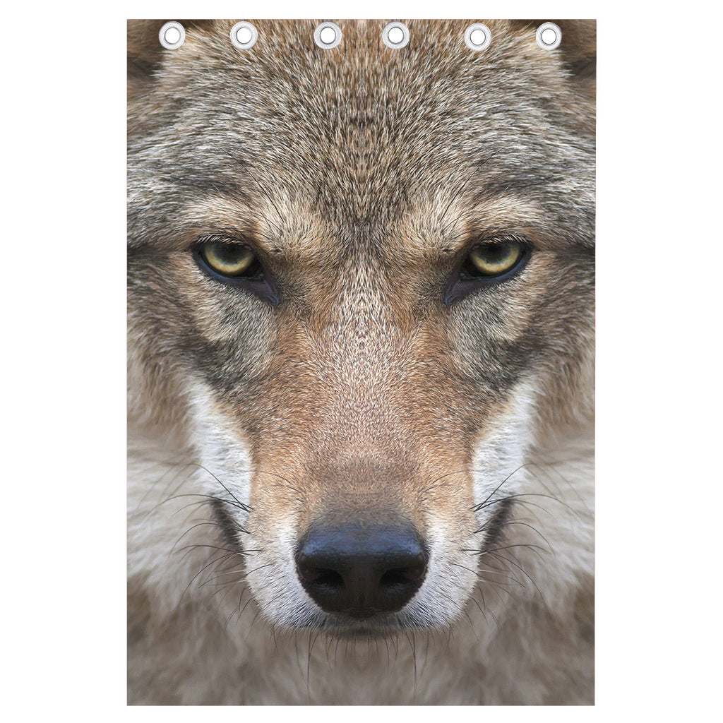 Jungle Wolf Print Curtain