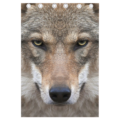 Jungle Wolf Print Curtain