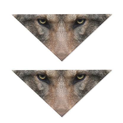 Jungle Wolf Print Dog Bandana