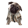 Jungle Wolf Print Dog Zip Up Hoodie