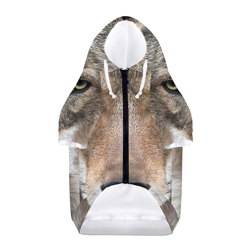 Jungle Wolf Print Dog Zip Up Hoodie