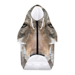 Jungle Wolf Print Dog Zip Up Hoodie