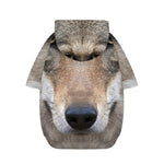 Jungle Wolf Print Dog Zip Up Hoodie