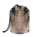 Jungle Wolf Print Drawstring Makeup Bag