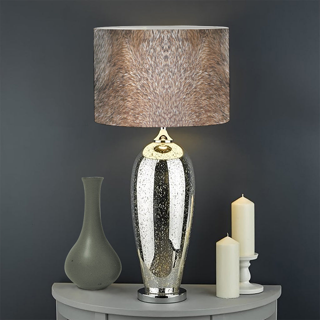 Jungle Wolf Print Drum Lamp Shade