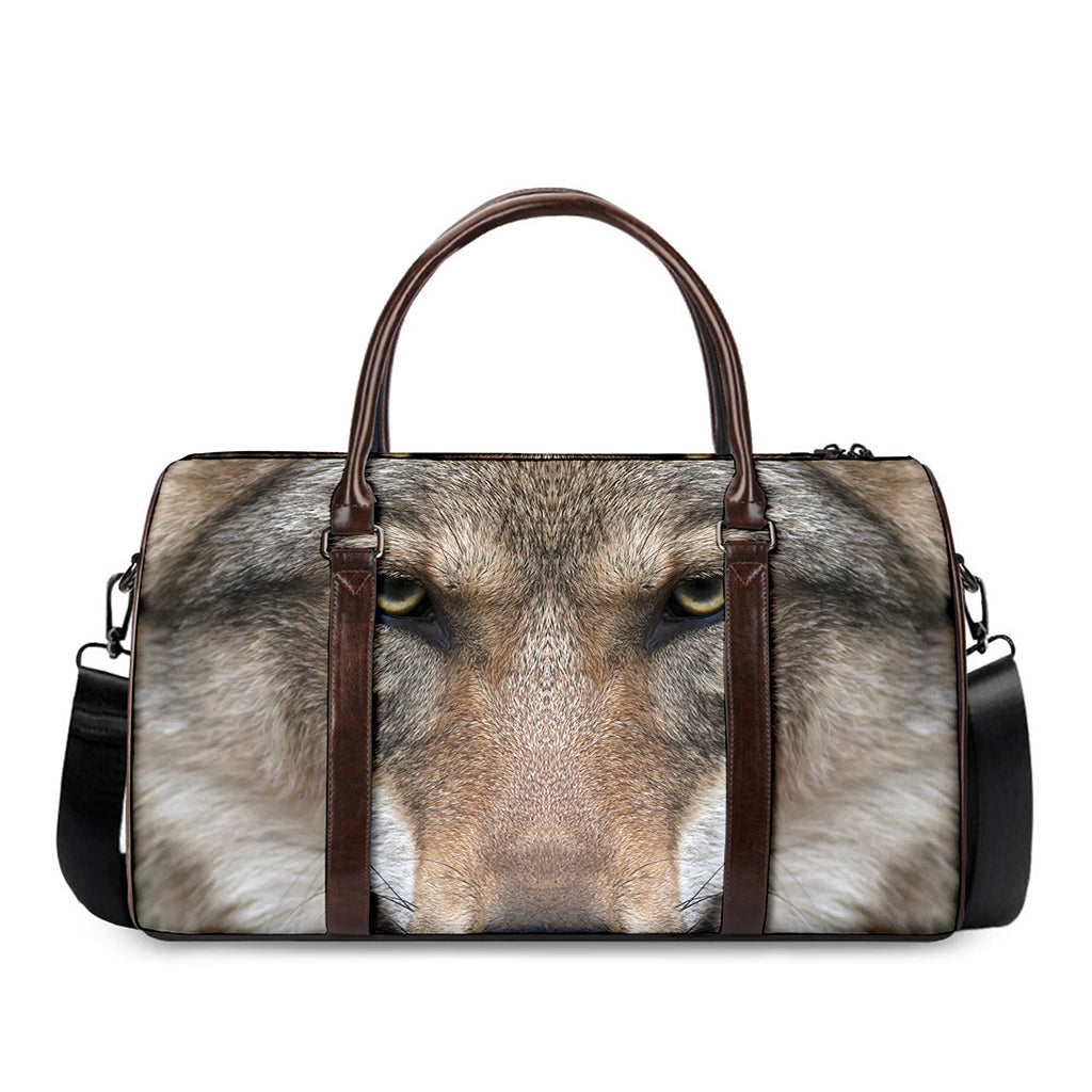 Jungle Wolf Print Duffle Bag