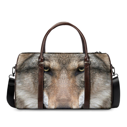 Jungle Wolf Print Duffle Bag