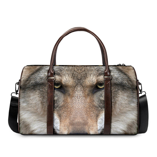 Jungle Wolf Print Duffle Bag