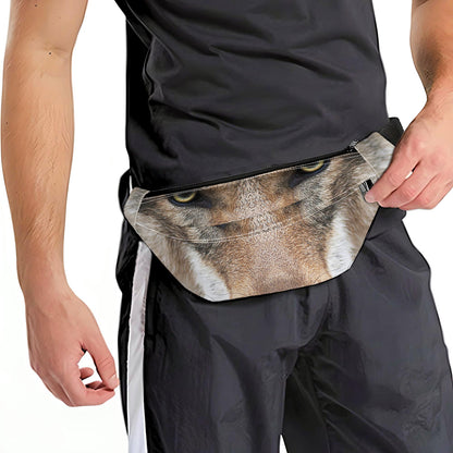 Jungle Wolf Print Fanny Pack