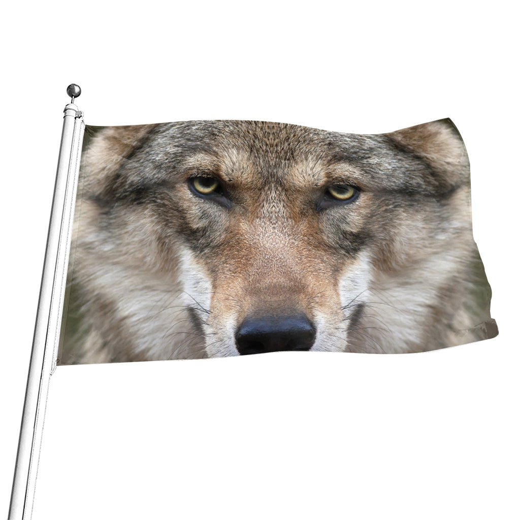 Jungle Wolf Print Flag