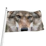 Jungle Wolf Print Flag